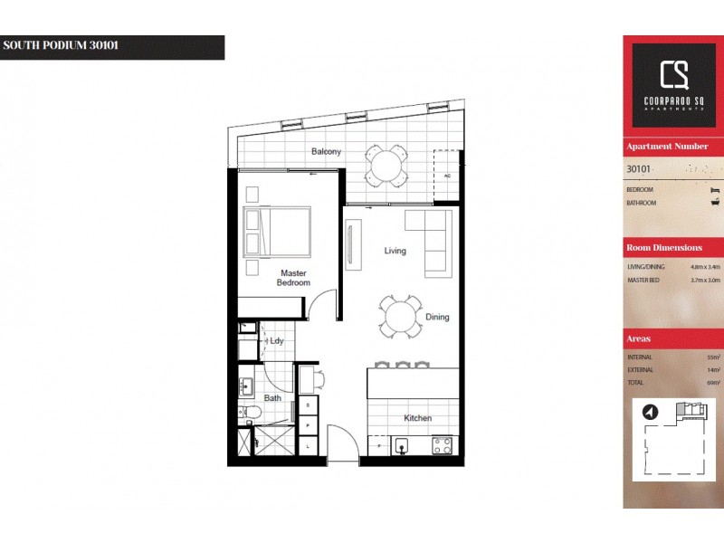 30101/300 Old Cleveland Road, Coorparoo QLD 4151 Floorplan