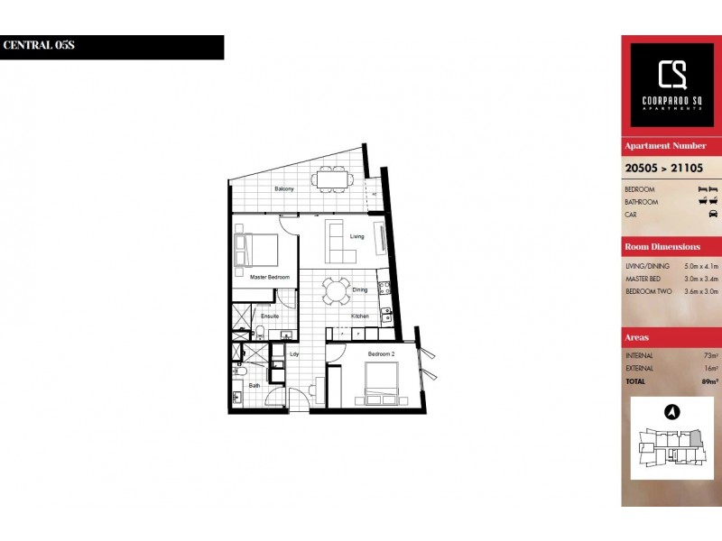 20705/300 Old Cleveland Rd, Coorparoo QLD 4151 Floorplan