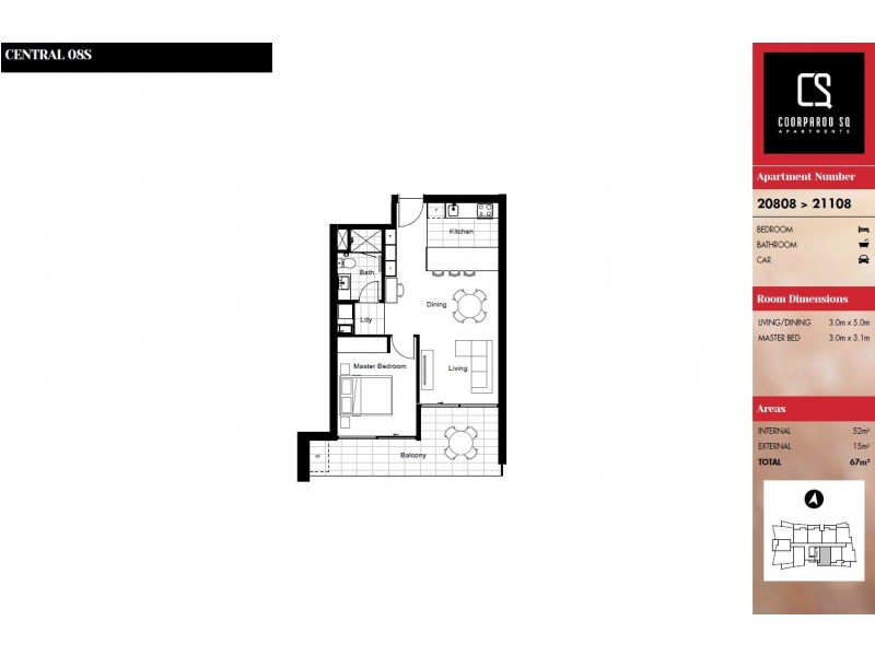 20908/300 Old Cleveland Road, Coorparoo QLD 4151 Floorplan