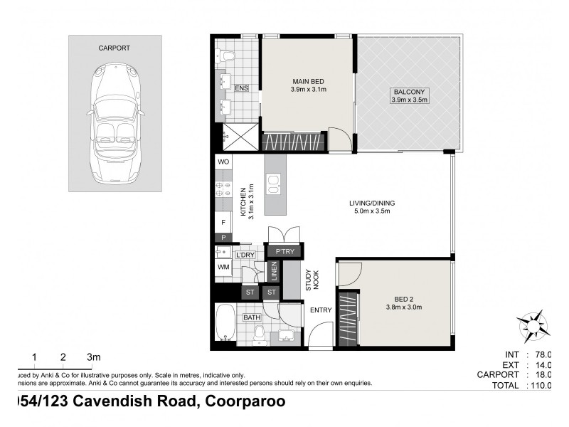 1054/123 Cavendish Road, Coorparoo QLD 4151