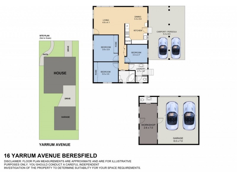 16 Yarrum Avenue, Beresfield NSW 2322 Floorplan