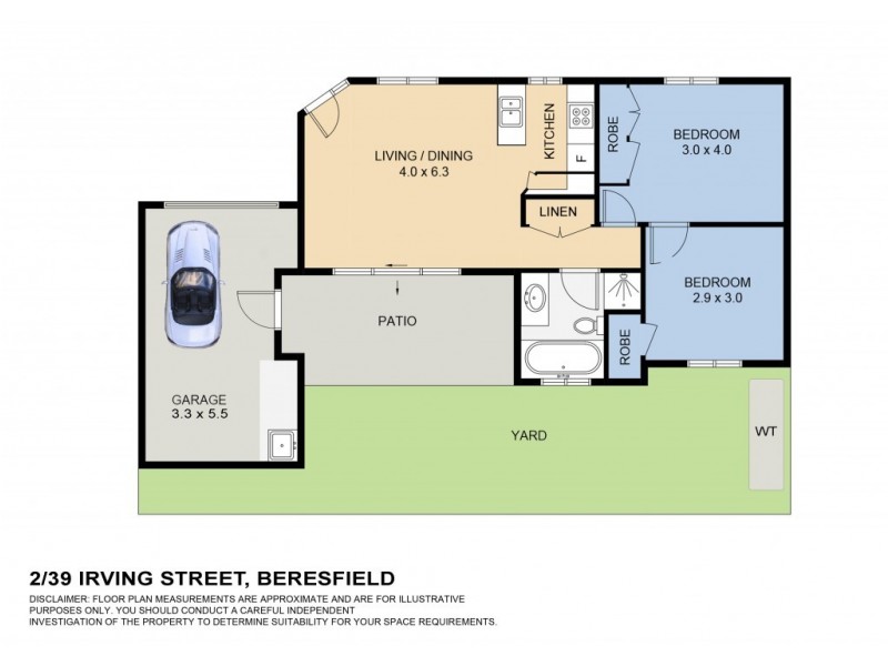 2/39 Irving Street, Beresfield NSW 2322 Floorplan