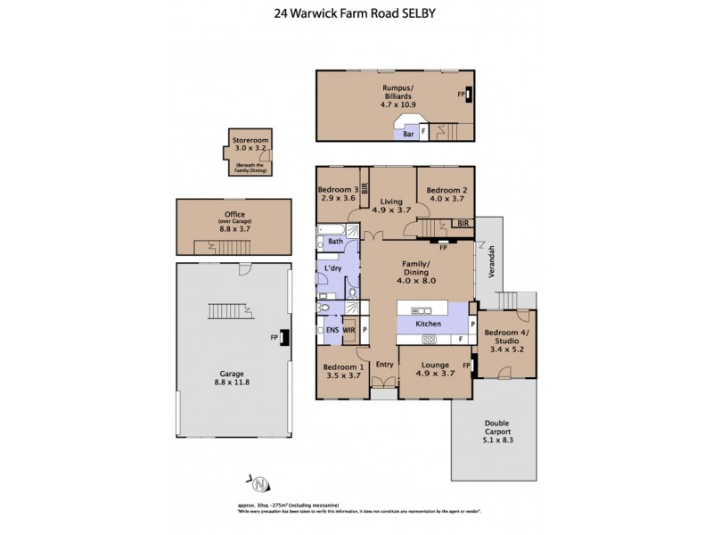 24 Warwick Farm Road, Olinda VIC 3788 Floorplan