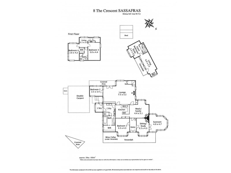 8 The Crescent, Sassafras VIC 3787 Floorplan