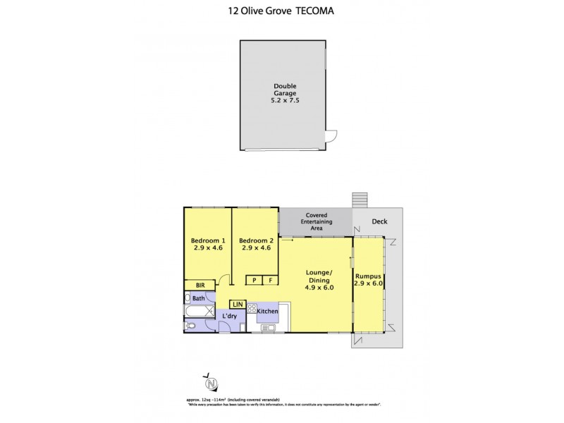 12 Olive Grove, Tecoma VIC 3160 Floorplan