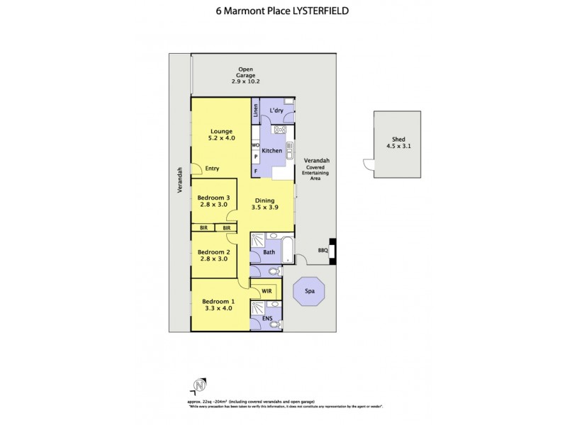 6 Marmont Place, Lysterfield VIC 3156 Floorplan