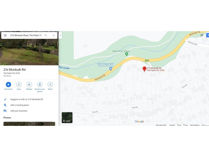 216 Monbulk Road, The Patch VIC 3792