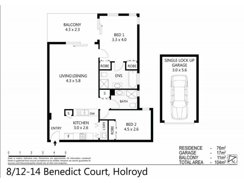 8/12-14 Benedict Court, Holroyd NSW 2142 Floorplan
