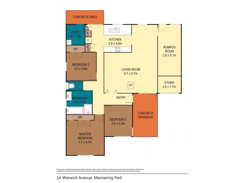 1A Warwick Avenue, Mannering Park NSW 2259 Floorplan