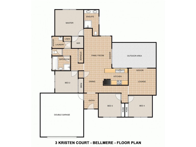 3 Kristen Court, Bellmere QLD 4510 Floorplan