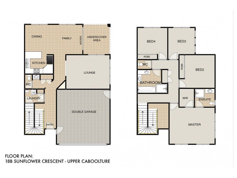 18 A & B Sunflower Crescent, Upper Caboolture QLD 4510 Floorplan