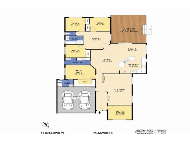 14 Gallows Place, Palmwoods QLD 4555 Floorplan