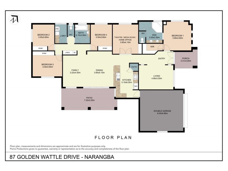87 Golden Wattle Drive, Narangba QLD 4504 Floorplan
