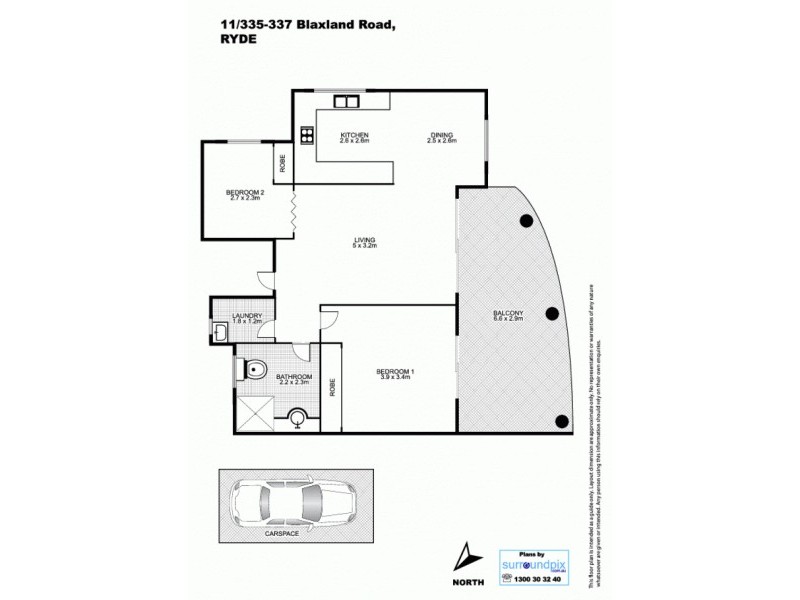 11/335-337 Blaxland Rd, Ryde NSW 2112 Floorplan