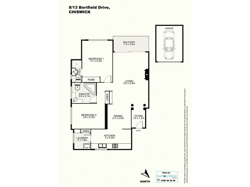 8/13 Bortfield Drv, Chiswick NSW 2046 Floorplan