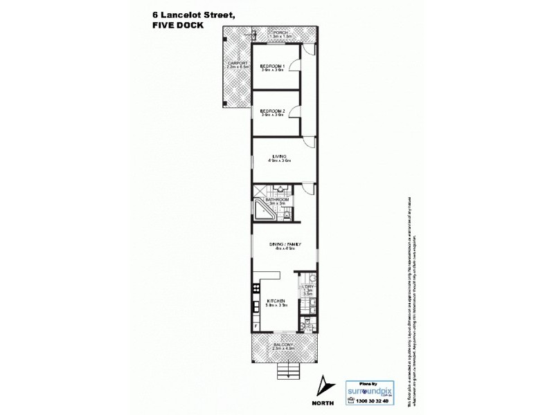 6 Lancelot St, Five Dock NSW 2046 Floorplan