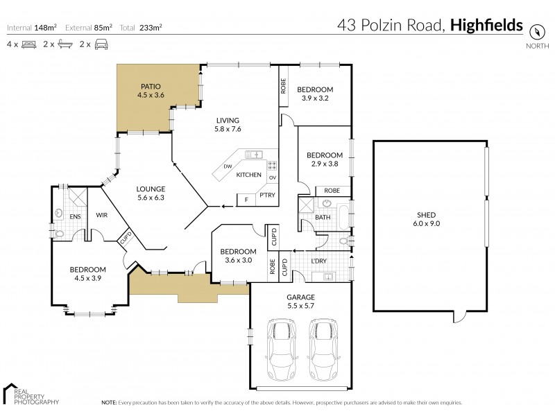 43 Polzin Road, Highfields QLD 4352 Floorplan