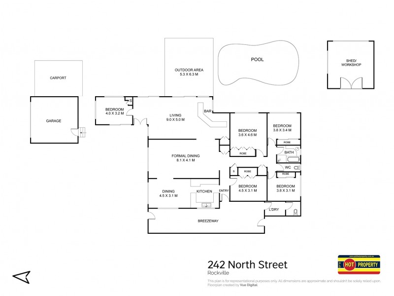 242 North Street, Rockville QLD 4350 Floorplan