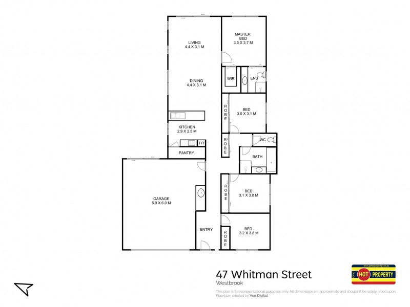 47 Whitman Street, Westbrook QLD 4350 Floorplan