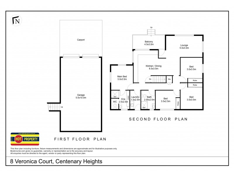 8 Veronica Court, Centenary Heights QLD 4350 Floorplan