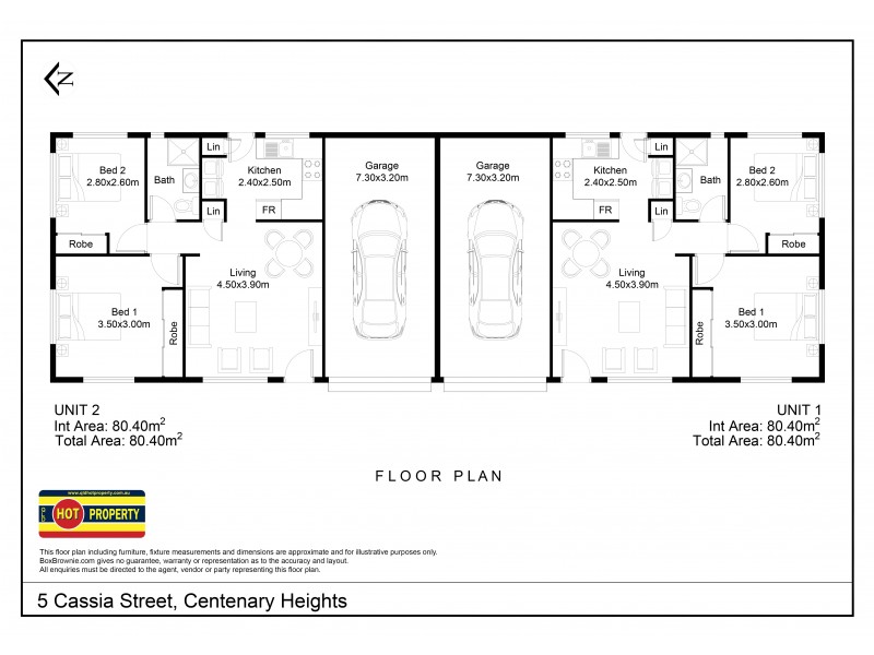 Unit 1/5 Cassia Street, Centenary Heights QLD 4350 Floorplan