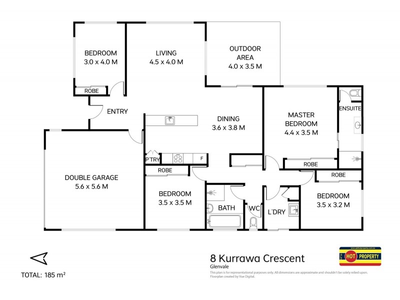 8 Kurrawa Crescent, Glenvale QLD 4350 Floorplan