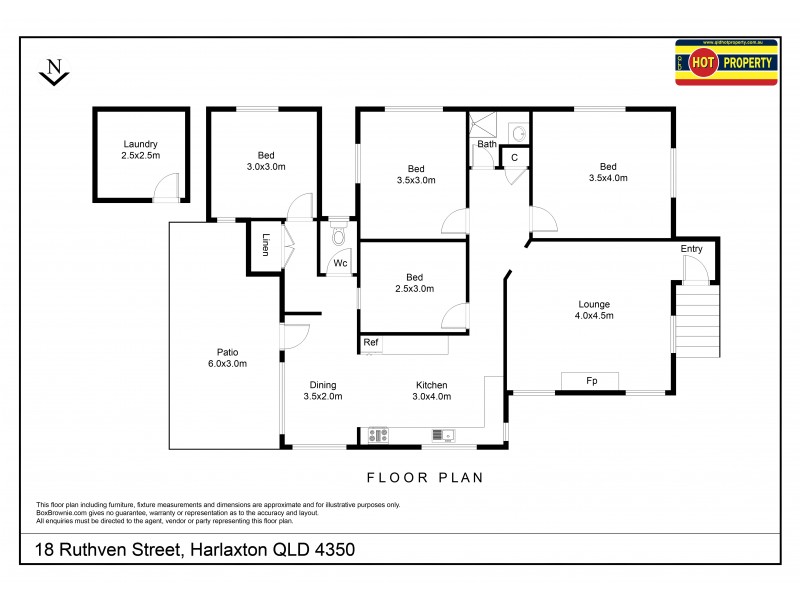 18 Ruthven Street, Harlaxton QLD 4350 Floorplan