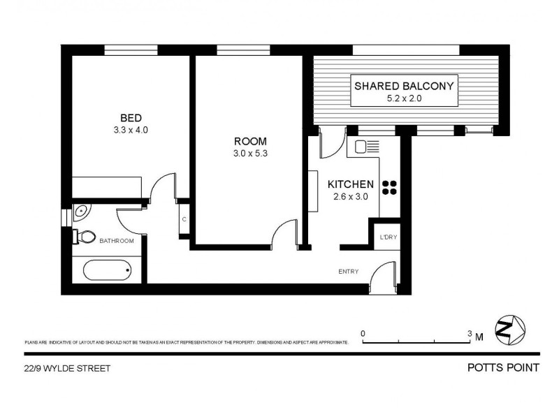 22/9 Wylde Street, Potts Point NSW 2011 Floorplan