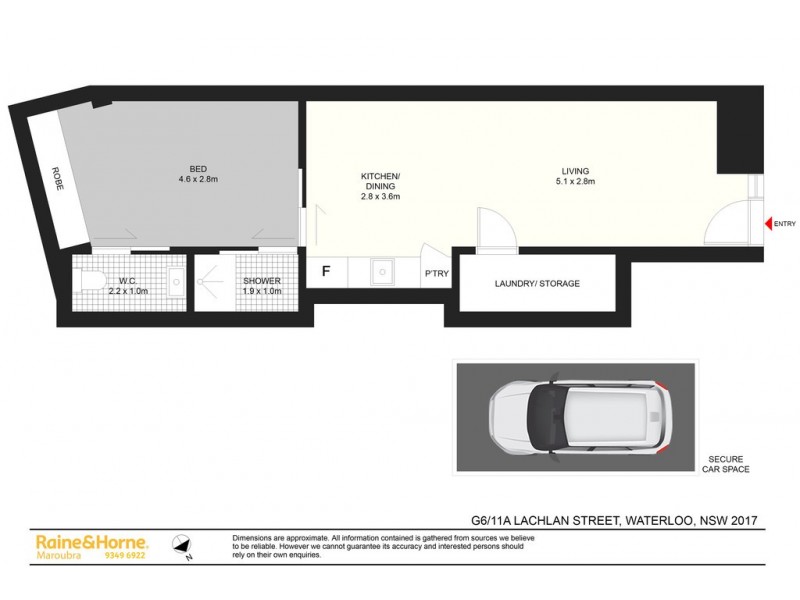 6G/11A LACHLAN STREET, Waterloo NSW 2017 Floorplan