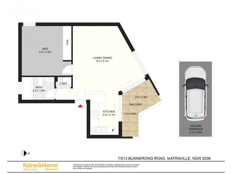 7/513 Bunnerong Road, Matraville NSW 2036 Floorplan