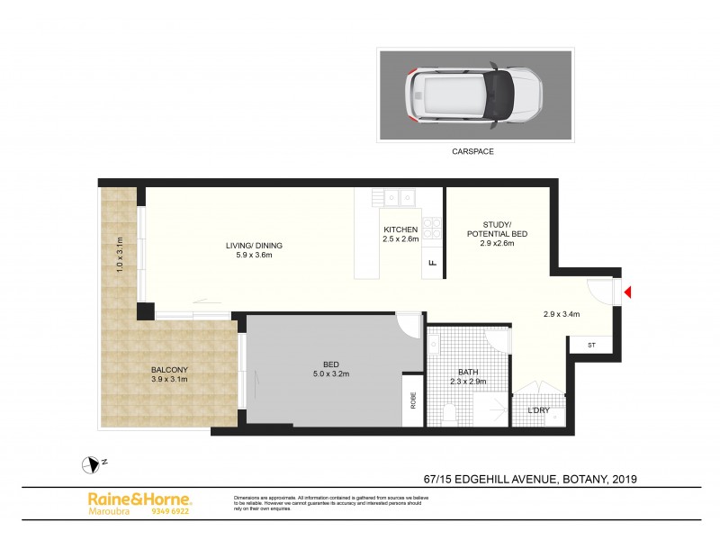 67/15-19 Edgehill Avenue, Botany NSW 2019 Floorplan