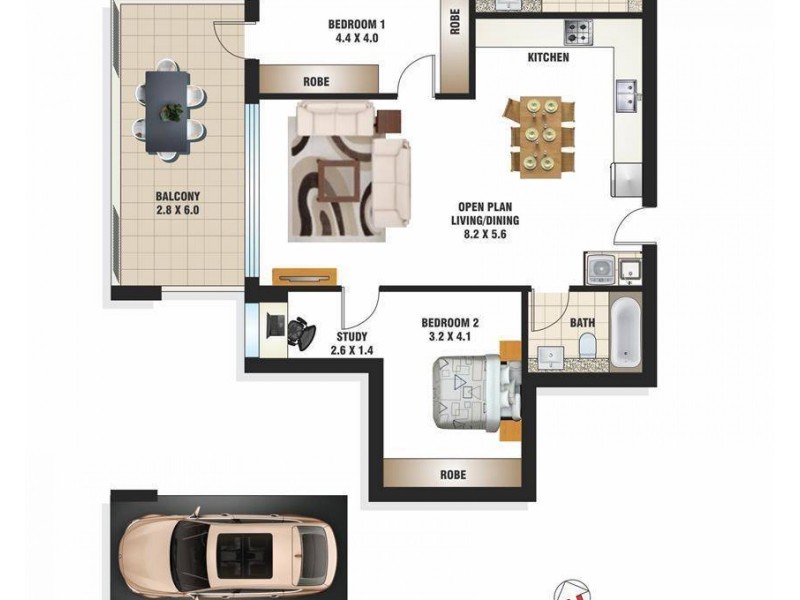 807/13 Joynton Avenue, Zetland NSW 2017 Floorplan