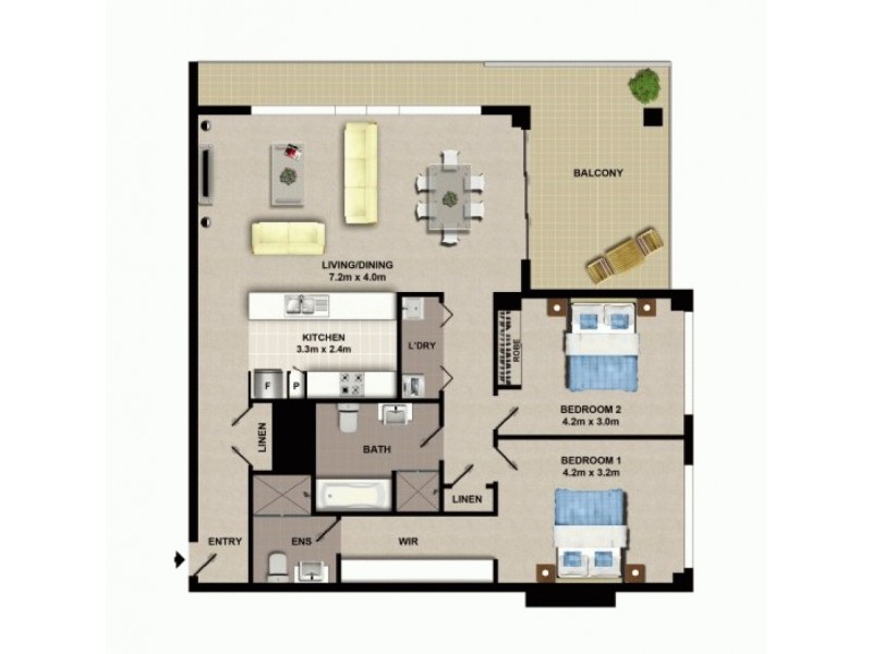1007C/8 Bourke Street, Mascot NSW 2020 Floorplan