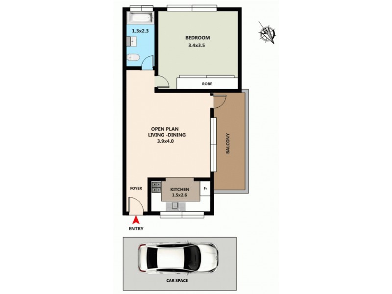 9/19A Johnson Street, Mascot NSW 2020 Floorplan