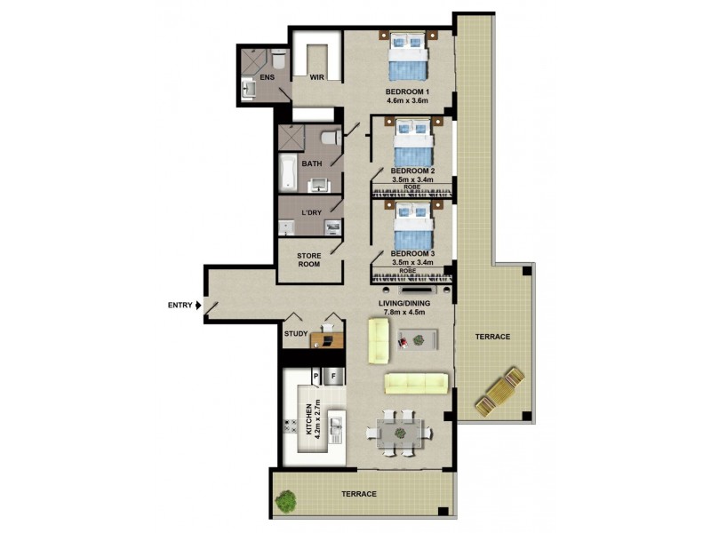 1101C/8 Bourke Street, Mascot NSW 2020 Floorplan