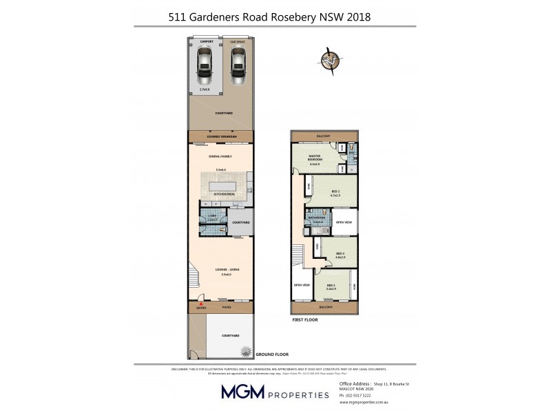 511 Gardeners Rd, Rosebery NSW 2018 Floorplan