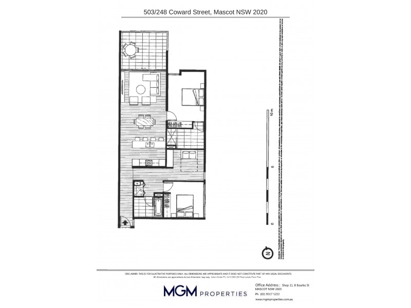 503/248 Coward Street, Mascot NSW 2020 Floorplan