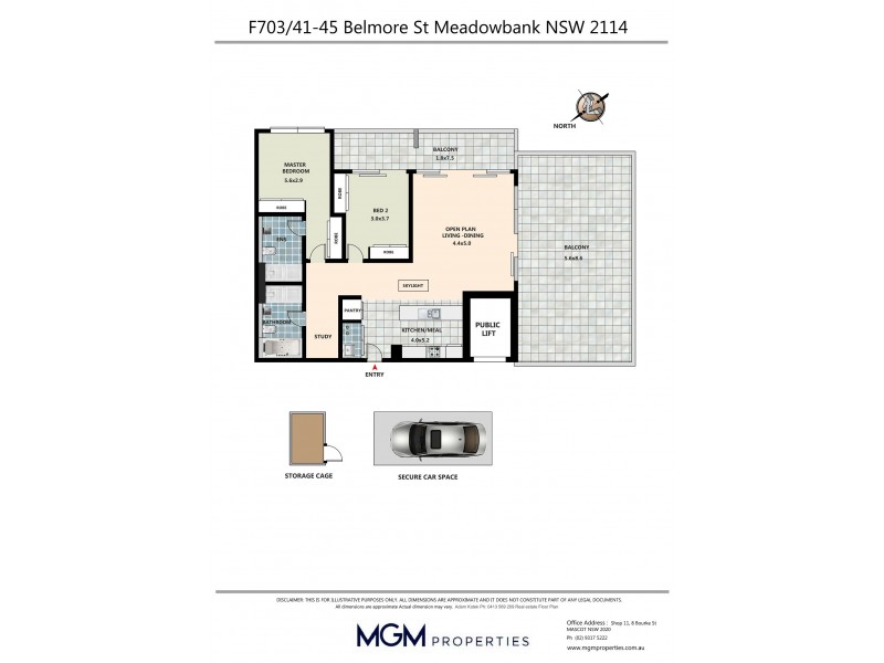 F703/41-45 Belmore Street, Meadowbank NSW 2114 Floorplan