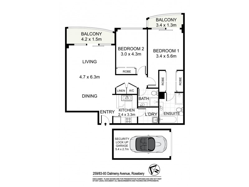 259/83-93 Dalmeny Avenue, Rosebery NSW 2018 Floorplan