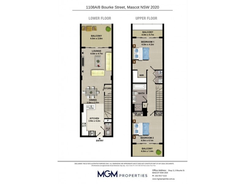 1108A/8 Bourke Street, Mascot NSW 2020 Floorplan