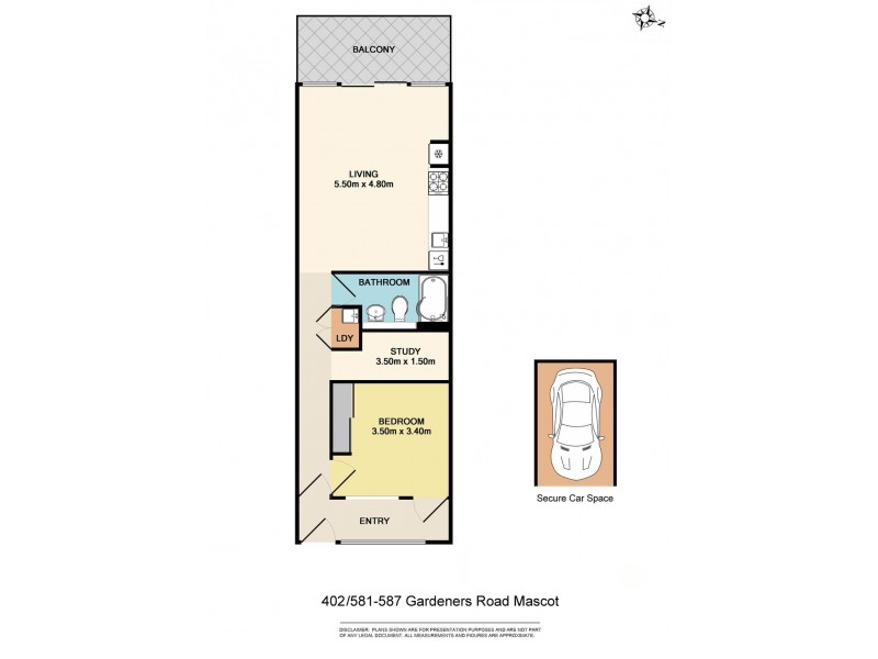 402/581-587 Gardeners Road, Mascot NSW 2020 Floorplan