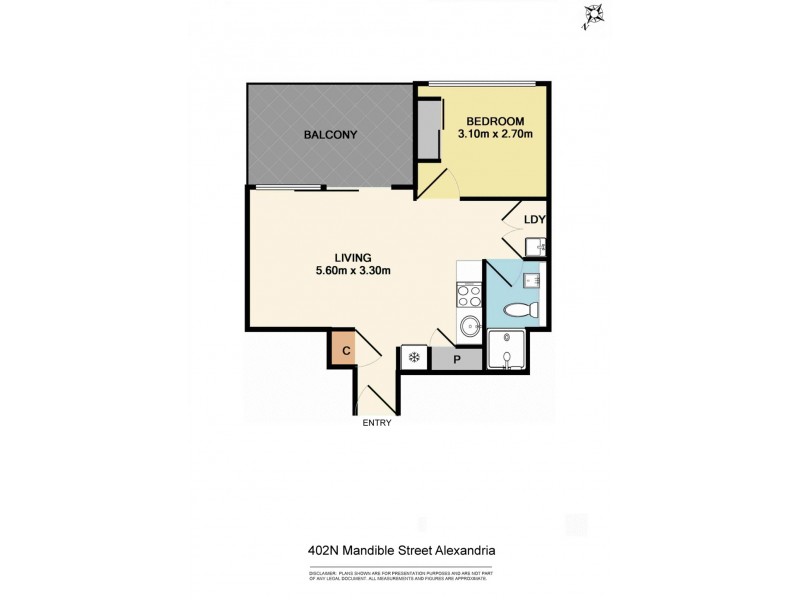 402N/2-6 Mandible Street, Alexandria NSW 2015 Floorplan
