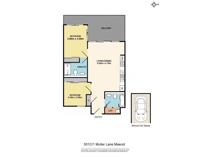 501C/1 Muller Lane, Mascot NSW 2020 Floorplan