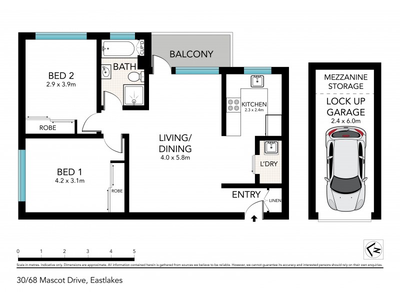 30/68 Mascot Drive, Eastlakes NSW 2018 Floorplan