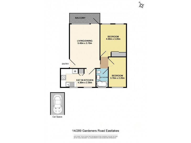 14/289 Gardeners Road, Eastlakes NSW 2018 Floorplan