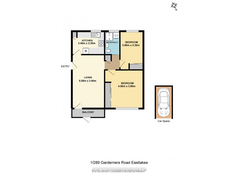 1/289 Gardeners Road, Eastlakes NSW 2018 Floorplan