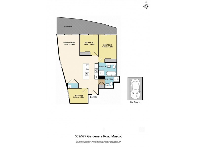 309/577 Gardeners Road, Mascot NSW 2020 Floorplan