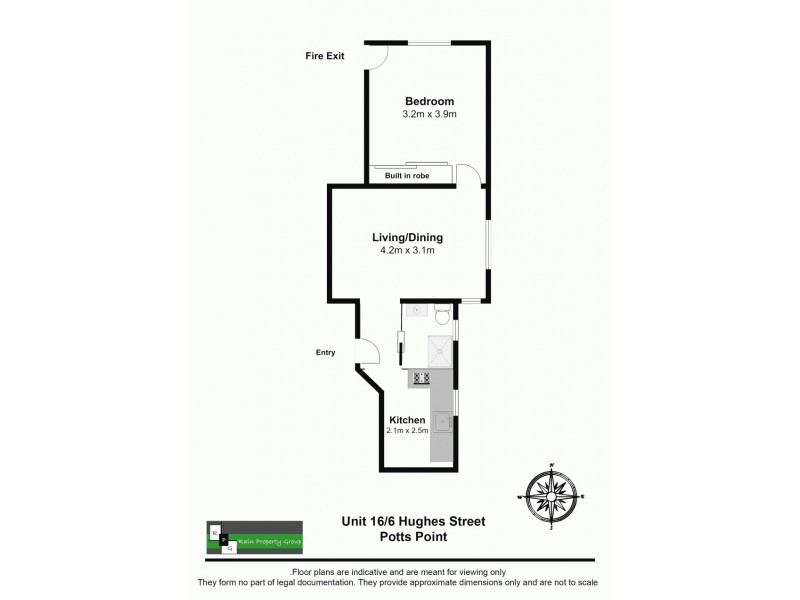 16/6 Hughes Street, Potts Point NSW 2011 Floorplan
