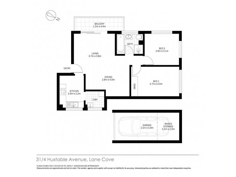 31/4-12 Huxtable Avenue, Lane Cove NSW 2066 Floorplan