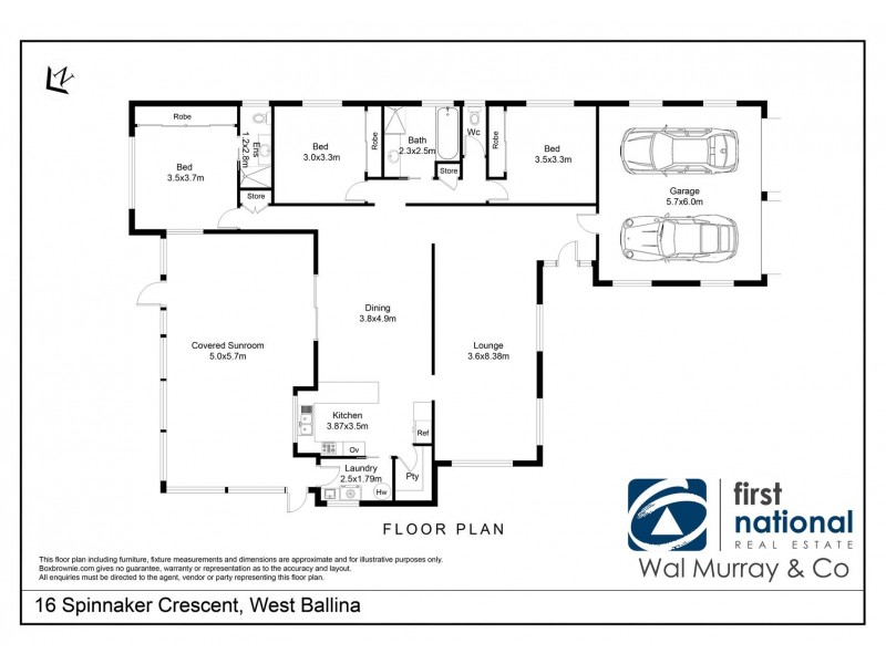 16 Spinnaker Crescent, West Ballina NSW 2478 Floorplan